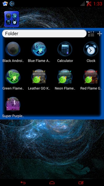 Blue Flame GO theme - Preview 3