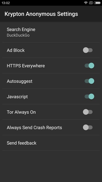 Krypton Anonymous Browser - Preview 5