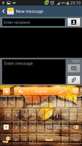 GO Keyboard Orange Autumn Theme - Preview 9