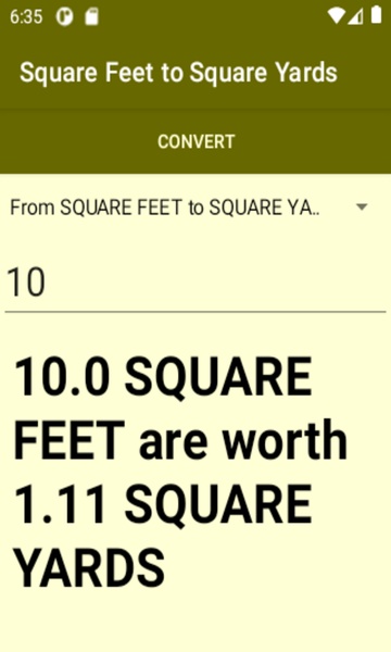 Square Feet to Square Yards converter - Preview 4