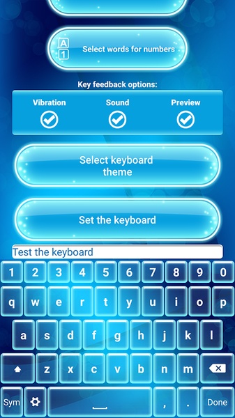 Neon Blue Emoji Keyboard - Preview 7