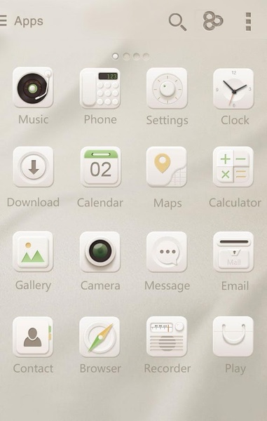 soft cream GOLauncher EX Theme - Preview 3