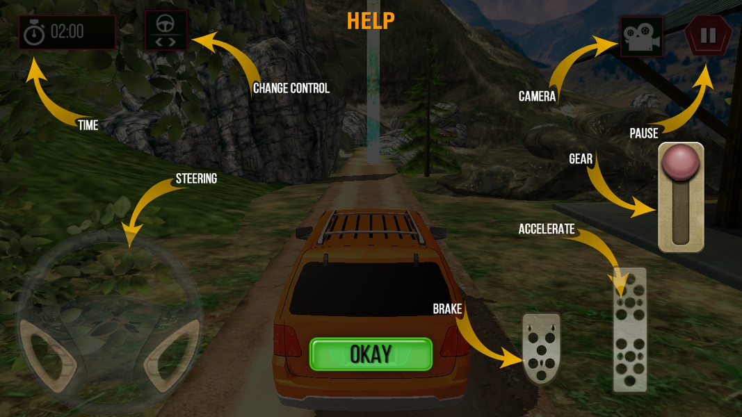 Car Driving On The Mountain Road - Car Parking Game - Android