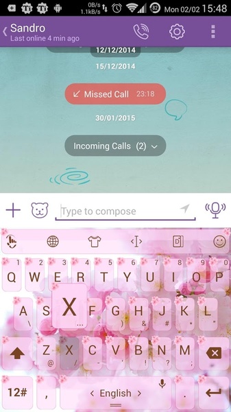 Theme x TouchPal Valentine Cherry - Preview 4