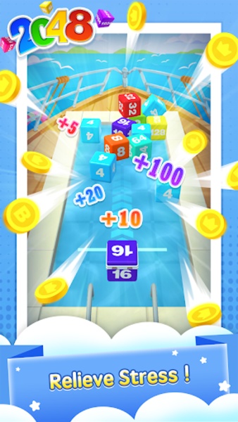 Lucky 2048 - Cube Merge Game - Preview 3