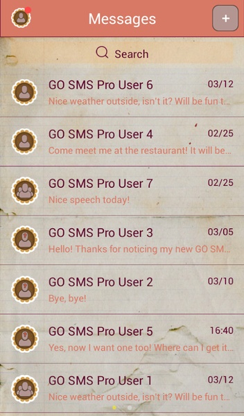 GO SMS Retro Theme - Preview 6