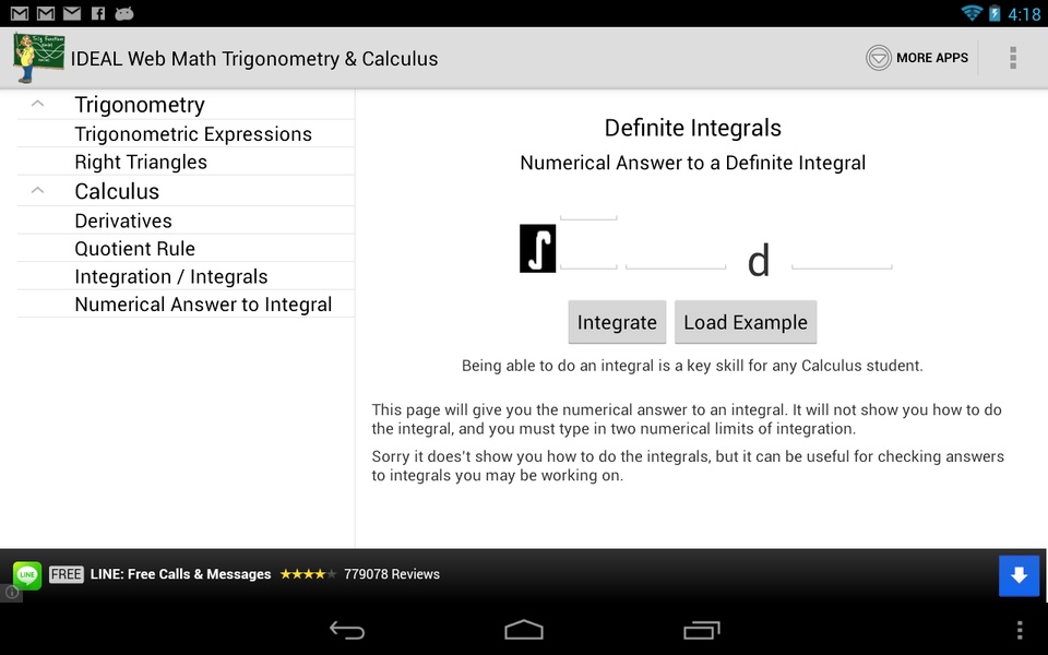 IDEAL Web Math Trigonometry & Calculus - Preview 3