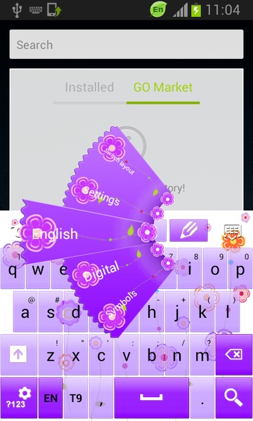Flowers keyboard theme - Preview 5