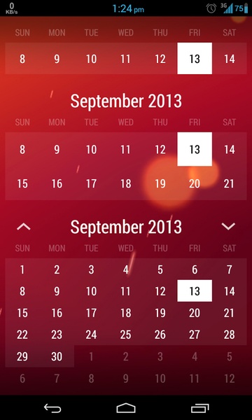 Monthly Calendar Widget - Preview 5