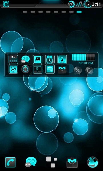GOWidget ElectricCyan Theme by TeamCarbon - Preview 5