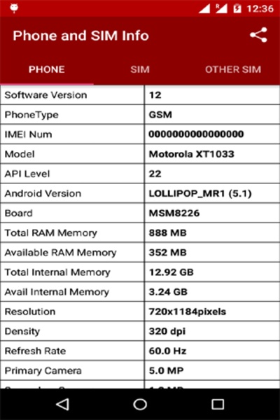 Phone and SIM Info - Preview 3