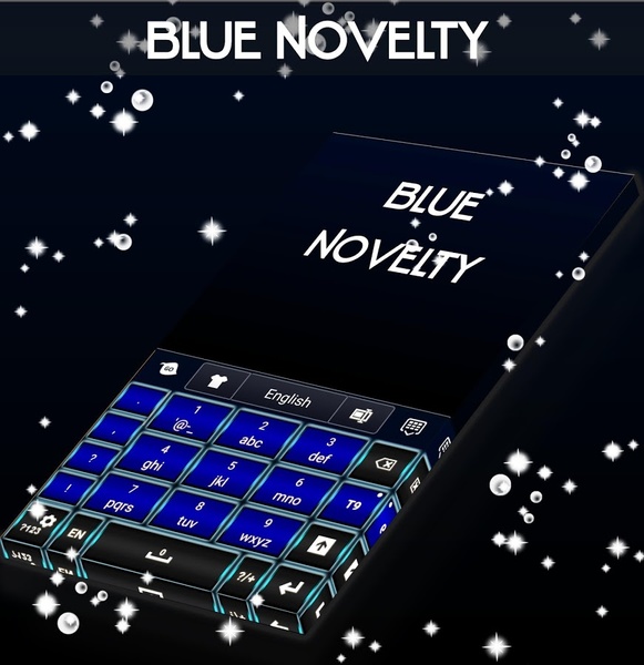 Blue Novelty GO Keyboard Theme - Preview 6