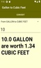 Gallon to Cubic Feet converter screenshot 4