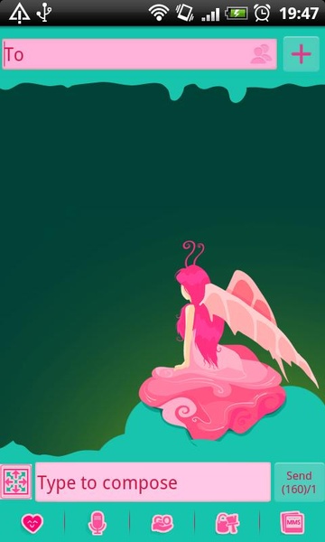 GO SMS Pro Fairy Theme - Preview 2