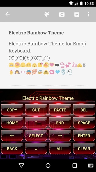 Electric Rainbow Emoji Keyboard - Preview 4