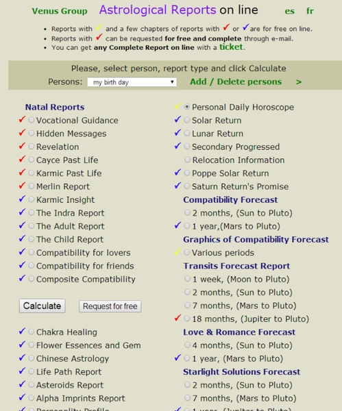 Free Astrology Reports - Preview 2