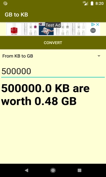 GB to KB converter - Preview 1