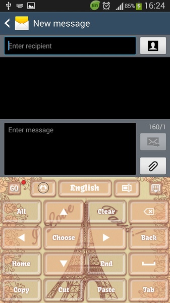 GO Keyboard Paris Theme - Preview 11