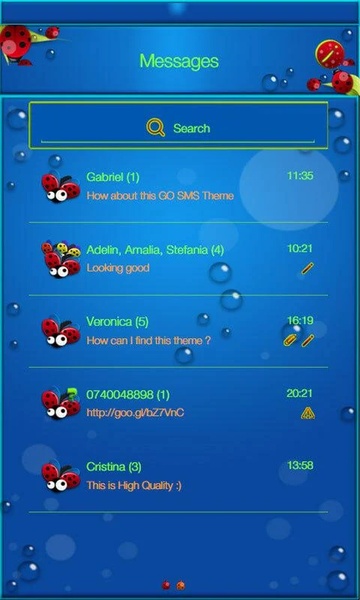 GO SMS Ladybug - Preview 2