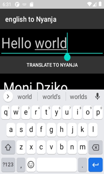 english to Nyanja translator - Preview 3