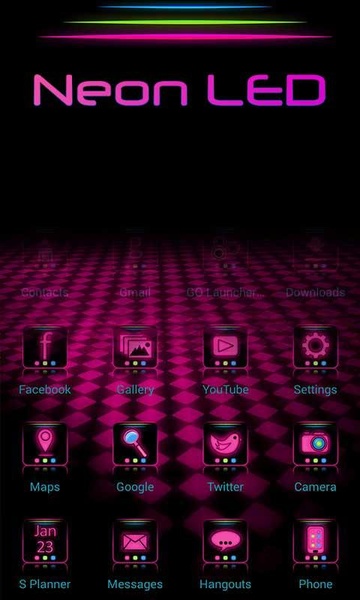 Neon Led Go Launcher - Preview 3