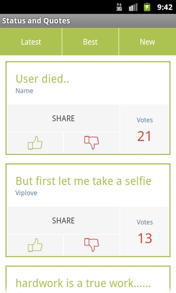 Status and Quotes - Preview 8