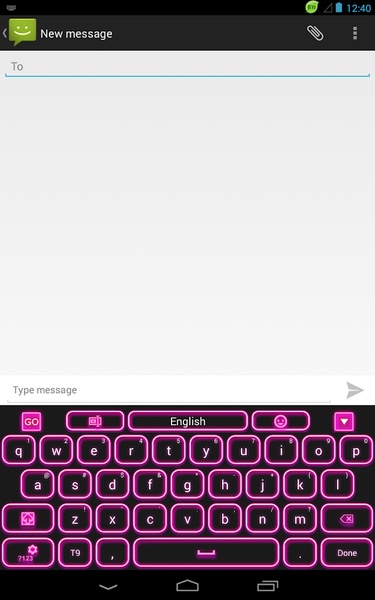 GO Keyboard Pink Glow - Preview 4