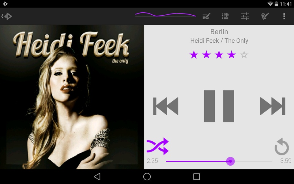 Rocket Player Light Purple Theme - Preview 1