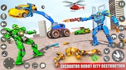 Excavator Robot Car Game-Dino screenshot 5