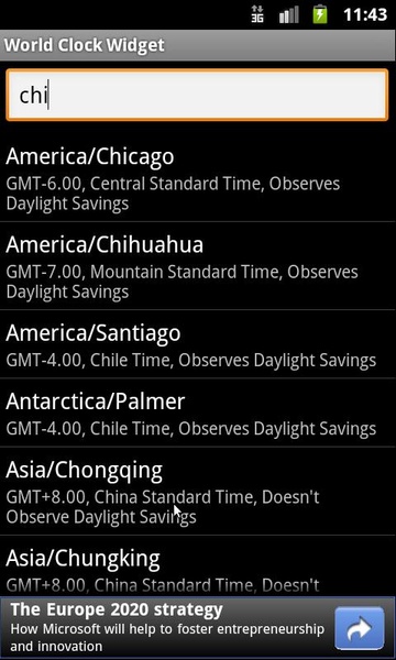 World Clock Widget - Preview 4