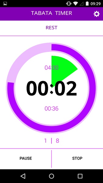 Tabata timer with music - Preview 2