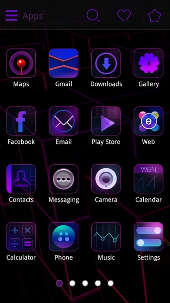 Purple Charm GOLauncher EX Theme - Preview 4