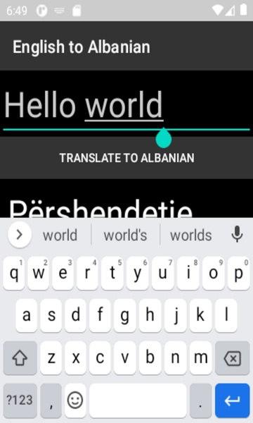 English to Albanian Translator - Preview 3