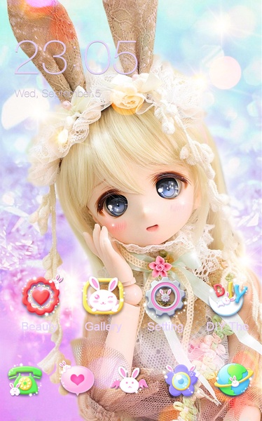 Cute Girl Theme: Princess Doll Girly wallpaper HD - Preview 4