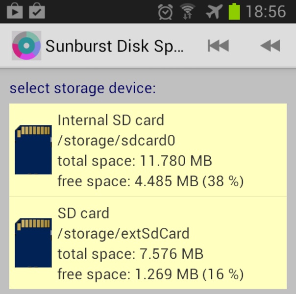 Sunburst Disk Space Analyzer - Preview 4