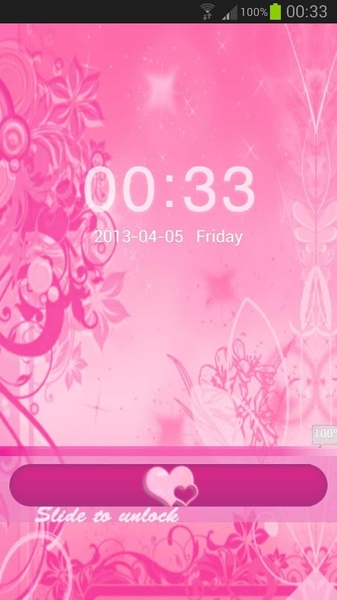 GO Locker Theme Flowers Pink - Preview 2