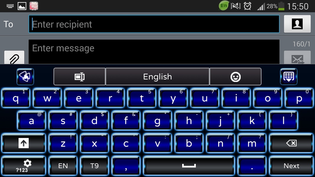 Blue Novelty GO Keyboard Theme - Preview 4