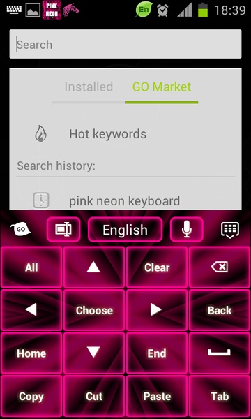 Pink Neon Keyboard GO - Preview 1