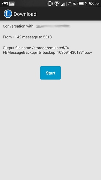 Message Backup for facebook - Preview 1