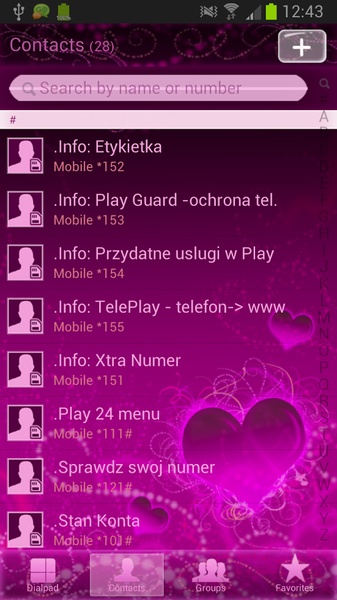 GO Contacts Themes Hearts - Preview 3