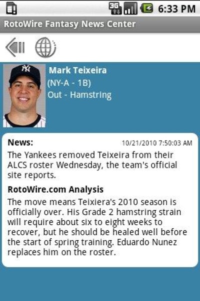 RotoWire Fantasy News Center - Preview 1
