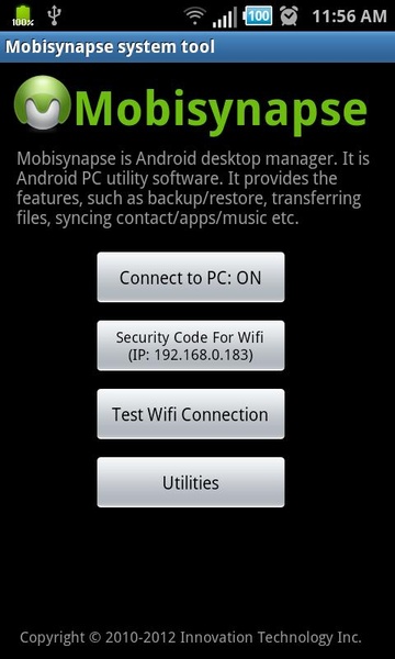Mobisynapse system tool - Preview 1