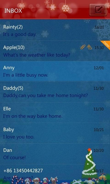 GOSMS Merry Christmas Theme - Preview 2