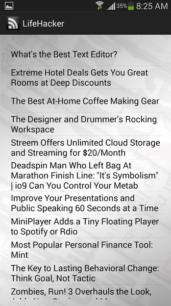 Simple RSS feeds - Preview 3
