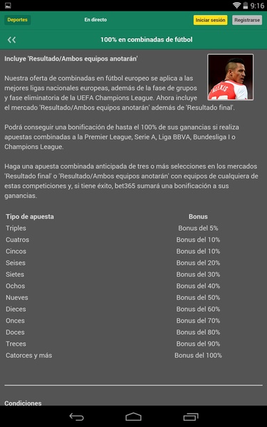 Captura de pantalla de la interfaz de bet365 app mostrando slots