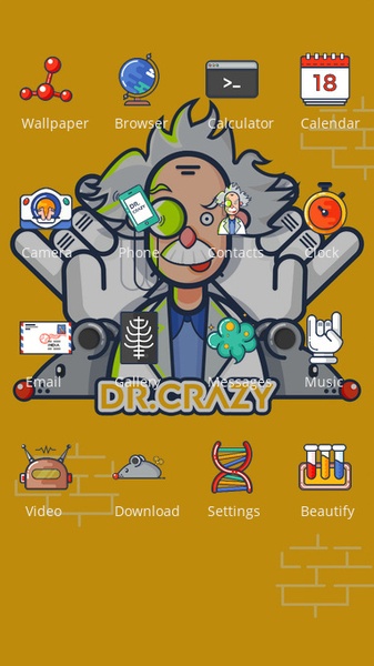 Dr.Crazy cartoon theme for Galaxy M20 - Preview 2