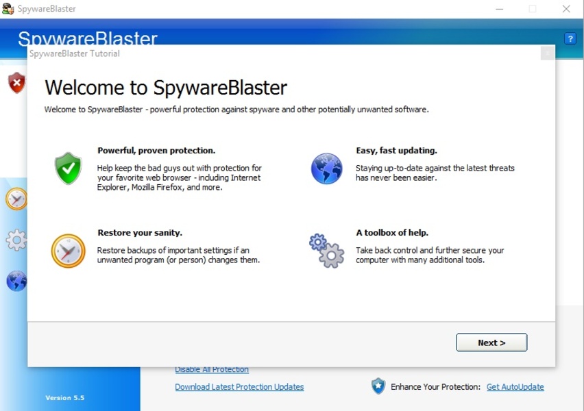 SpywareBlaster for Windows Download it from Uptodown for free
