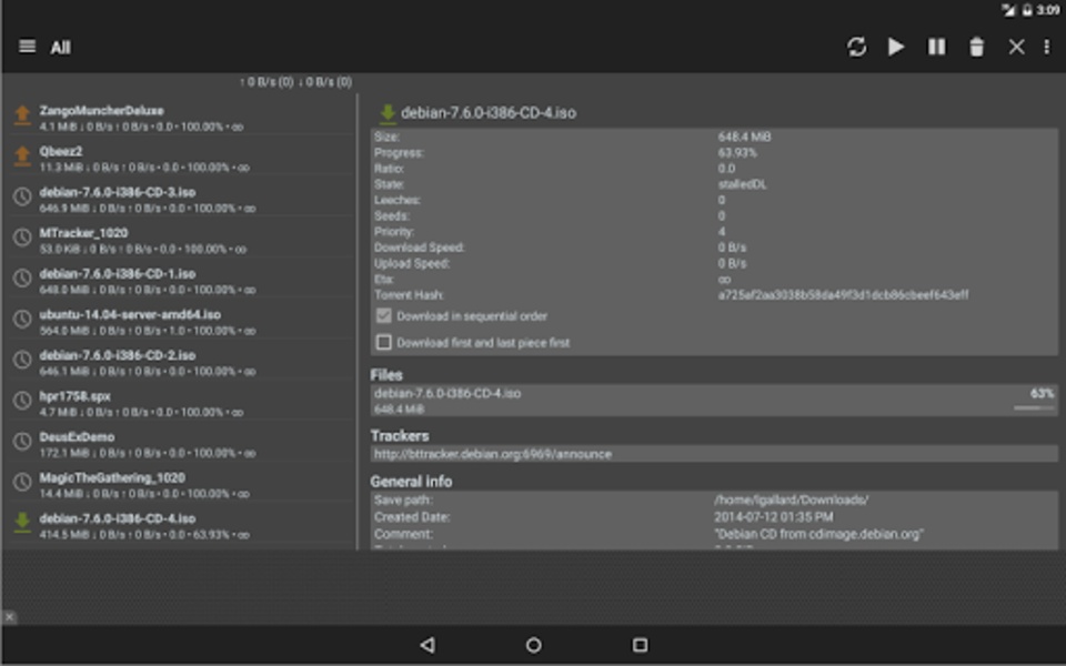 qBittorrent Client - Preview 3