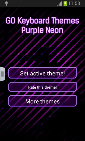 GO Keyboard Themes Purple Neon - Preview 4