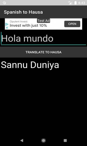 Spanish to Hausa Translator - Preview 4